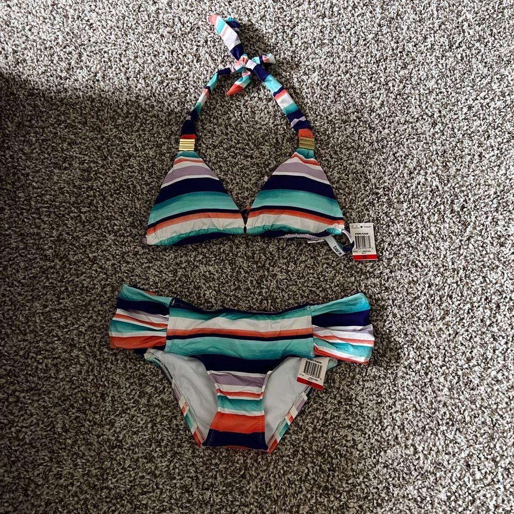 Bar III, Stripped Bikini, XS, NWT